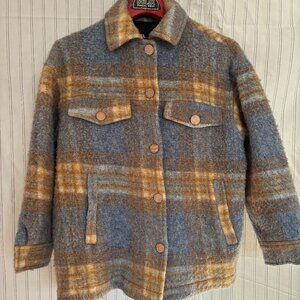 Zara Plaid Shacket XS